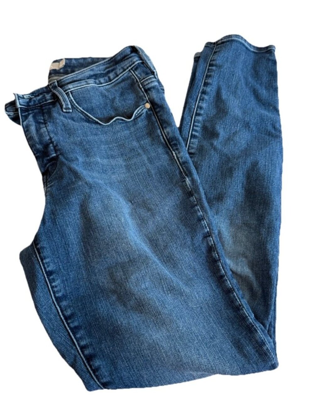 Athleta Sculptek Skinny Jean in Med Wash SIZE 8 RN 54023 Stretch Comfort